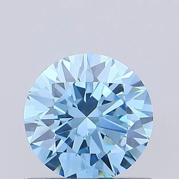 0.59ct ROUND Fancy Vivid Blue VVS2 Coloured Lab diamond