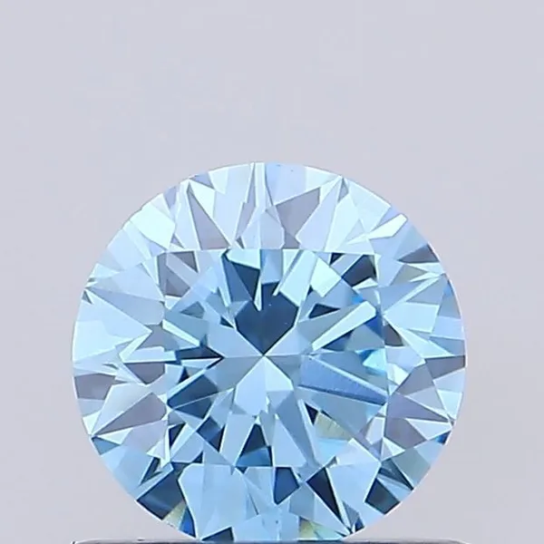 0.59ct ROUND Fancy Vivid Blue VVS2 Coloured Lab diamond