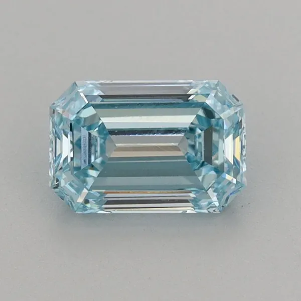1.22ct EMERALD Fancy Intense Blue VS2 Coloured Lab diamond