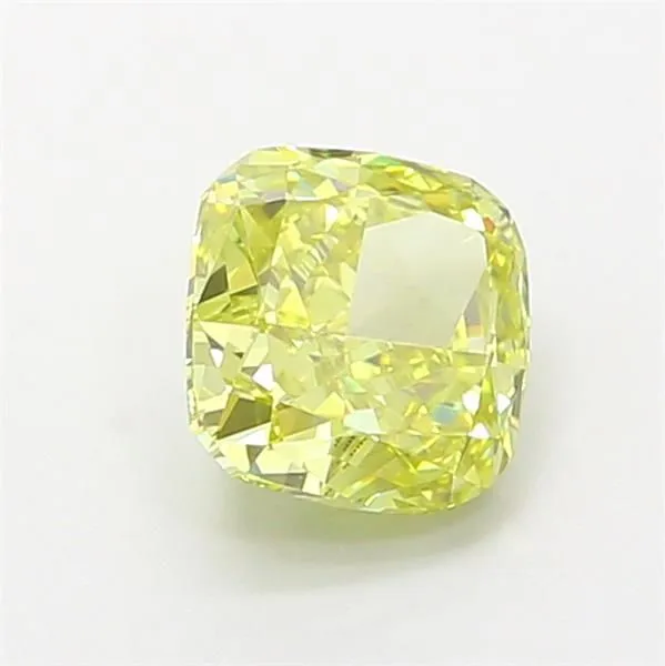 1.16ct CUSHION Fancy Intense Yellow VS1 Coloured Lab diamond