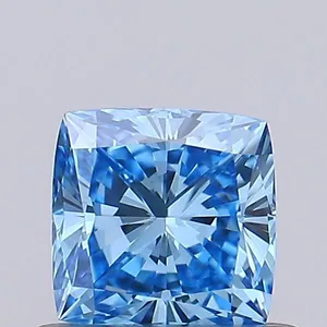 0.5ct CUSHION Fancy Vivid Blue VS1 Coloured Lab diamond