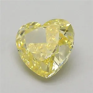 1.02ct HEART Fancy Intense Yellow VS2 Coloured Lab diamond