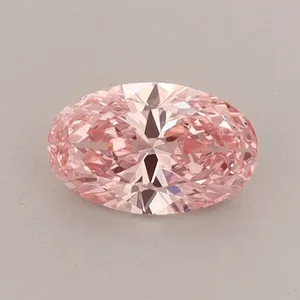 0.49ct OVAL Fancy Vivid Pink VS1 Coloured Lab diamond