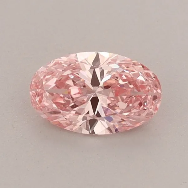 0.49ct OVAL Fancy Vivid Pink VS1 Coloured Lab diamond