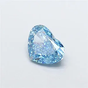 1.5ct HEART Fancy Vivid Blue VS1 Coloured Lab diamond
