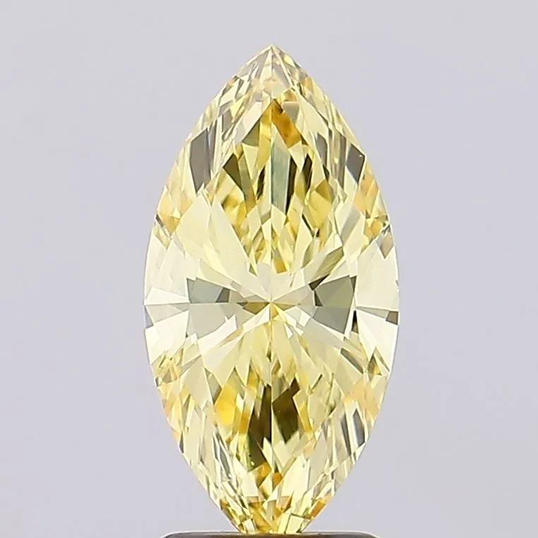 1.90ct MARQUISE Fancy Intense Yellow VS1 Coloured Lab diamond
