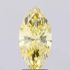 1.9ct MARQUISE Fancy Intense Yellow VS1 Coloured Lab diamond