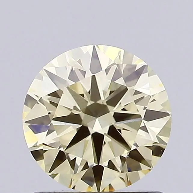 0.89ct ROUND Fancy Light Yellow VS1 Coloured Lab diamond