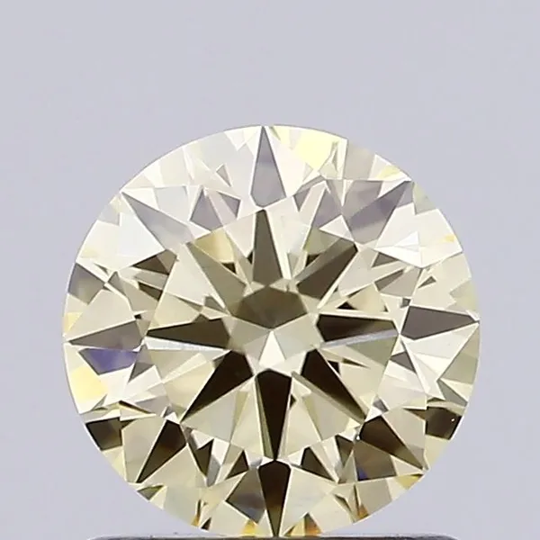 0.89ct ROUND Fancy Light Yellow VS1 Coloured Lab diamond