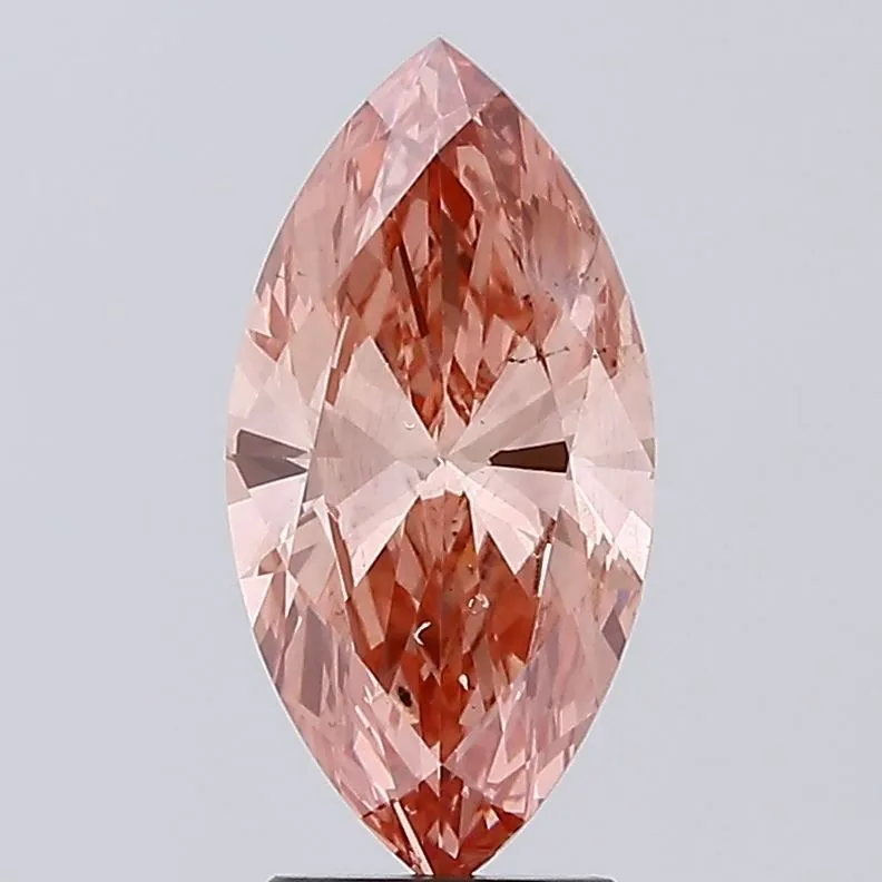 2.56ct MARQUISE Fancy Vivid Pink SI1 Coloured Lab diamond