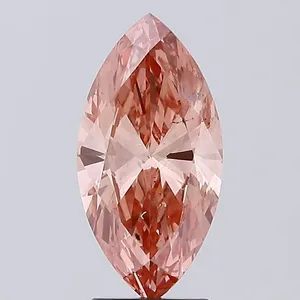 2.56ct MARQUISE Fancy Vivid Pink SI1 Coloured Lab diamond