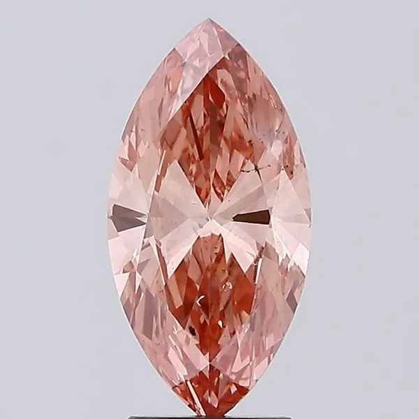 2.56ct MARQUISE Fancy Vivid Pink SI1 Coloured Lab diamond