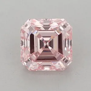 1.03ct EMERALD Fancy Intense Pink VS1 Coloured Lab diamond