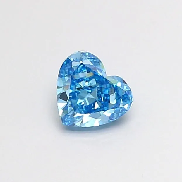 0.55ct HEART Fancy Vivid Blue VS2 Coloured Lab diamond