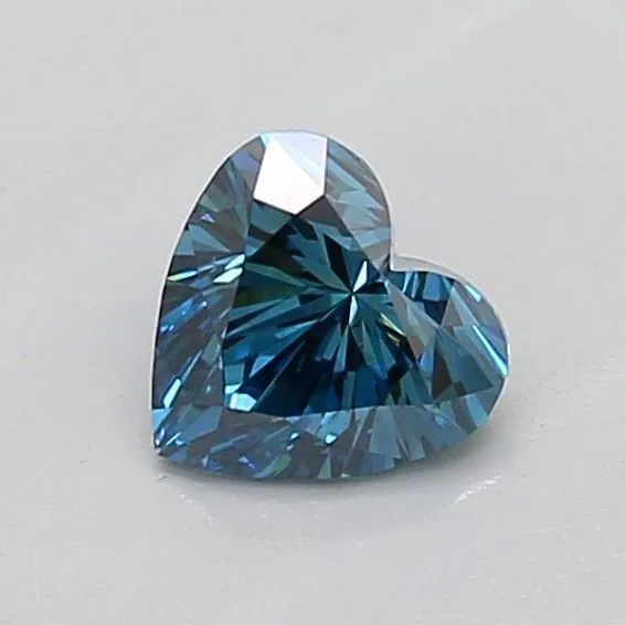 0.52ct HEART Fancy Vivid Blue VS1 Coloured Lab diamond