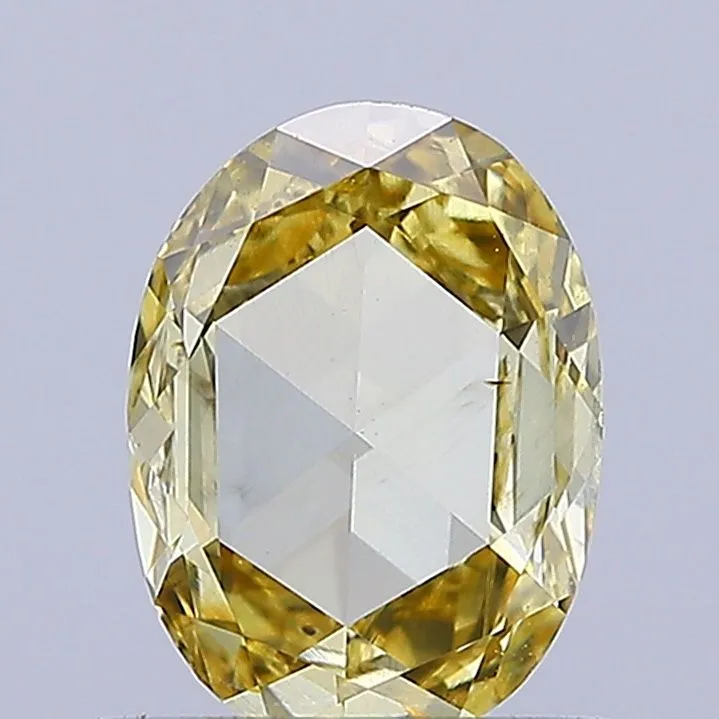 0.68ct OVAL Fancy Light Yellow SI1 Coloured Lab diamond