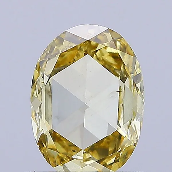 0.68ct OVAL Fancy Light Yellow SI1 Coloured Lab diamond