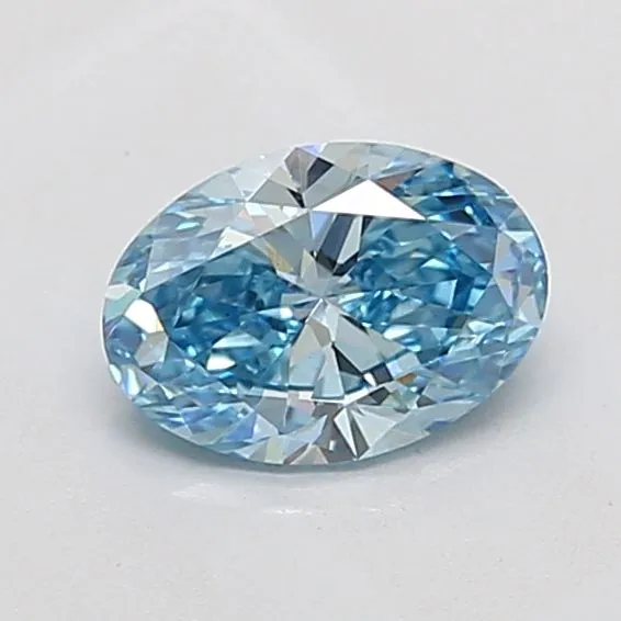 1.00ct OVAL Fancy Vivid Blue VS1 Coloured Lab diamond