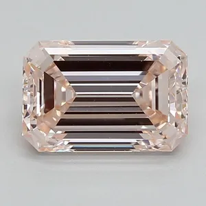 1.35ct EMERALD Fancy Intense Pink VVS2 Coloured Lab diamond
