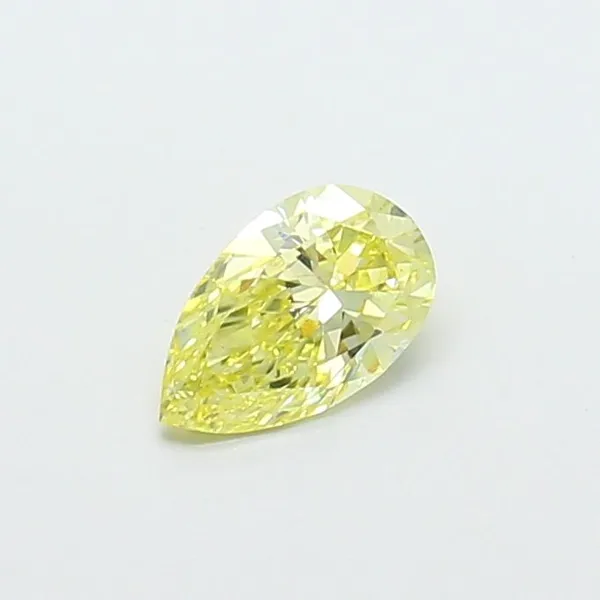 0.53ct PEAR Fancy Intense Yellow VS1 Coloured Lab diamond