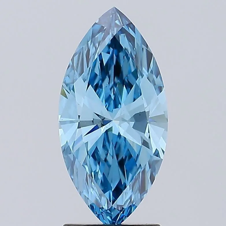 1.97ct MARQUISE Fancy Vivid Blue VS1 Coloured Lab diamond