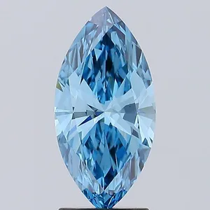 1.97ct MARQUISE Fancy Vivid Blue VS1 Coloured Lab diamond