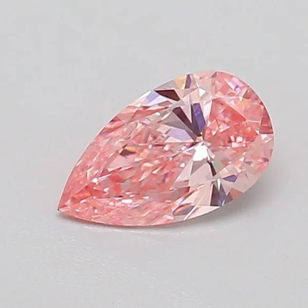 0.57ct PEAR Fancy Vivid Pink VS1 Coloured Lab diamond