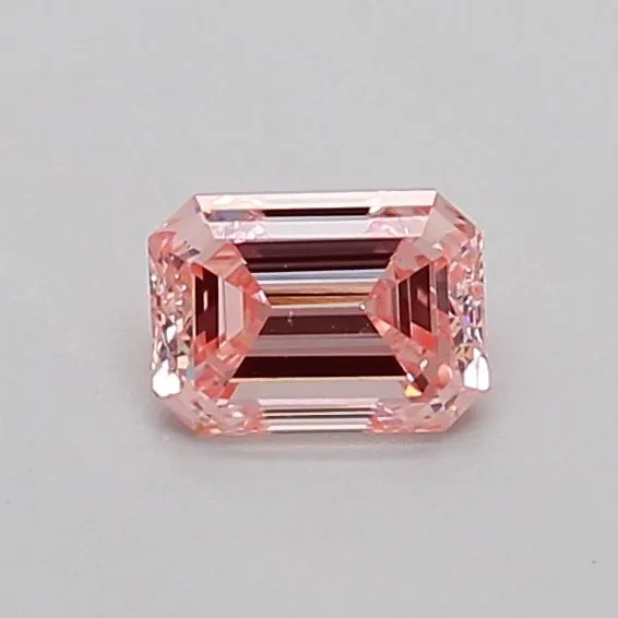 0.41ct EMERALD Fancy Intense Pink VS2 Coloured Lab diamond