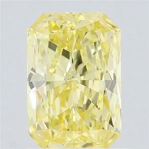 0.83ct RADIANT Fancy Intense Yellow VS1 Coloured Lab diamond