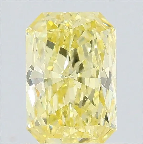 0.83ct RADIANT Fancy Intense Yellow VS1 Coloured Lab diamond