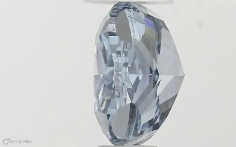 0.55ct CUSHION Fancy Vivid Blue SI1 Coloured Lab diamond