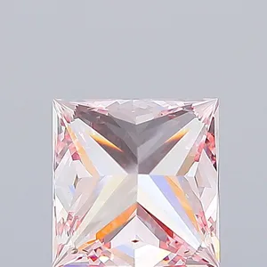 4.04ct PRINCESS Fancy Vivid Pink VVS1 Coloured Lab diamond