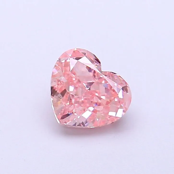 1.00ct HEART Fancy Intense Pink VS2 Coloured Lab diamond