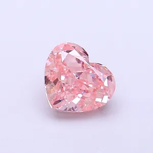1ct HEART Fancy Intense Pink VS2 Coloured Lab diamond