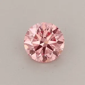 0.38ct ROUND Fancy Vivid Pink VS1 Coloured Lab diamond