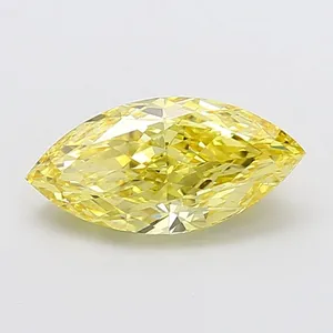 2.23ct MARQUISE Fancy Intense Yellow VS1 Coloured Lab diamond
