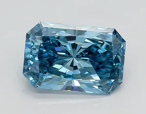 1.04ct RADIANT Fancy Vivid Blue VS1 Coloured Lab diamond