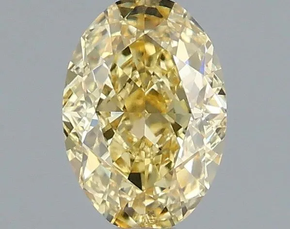1.03ct OVAL Fancy Intense Yellow VVS2 Coloured Lab diamond