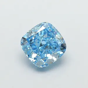 1.09ct CUSHION Fancy Vivid Blue VS1 Coloured Lab diamond