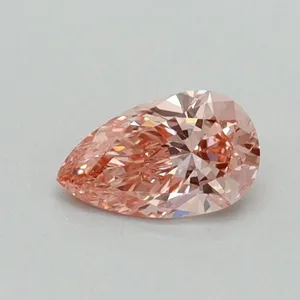 0.37ct PEAR Fancy Vivid Pink VVS2 Coloured Lab diamond