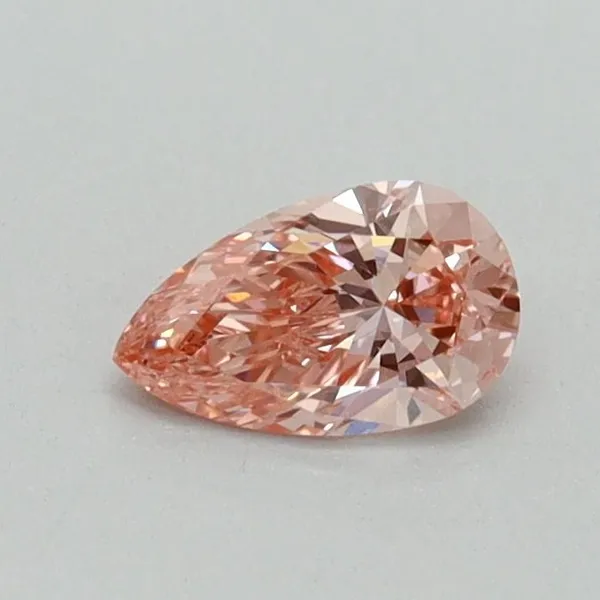 0.37ct PEAR Fancy Vivid Pink VVS2 Coloured Lab diamond