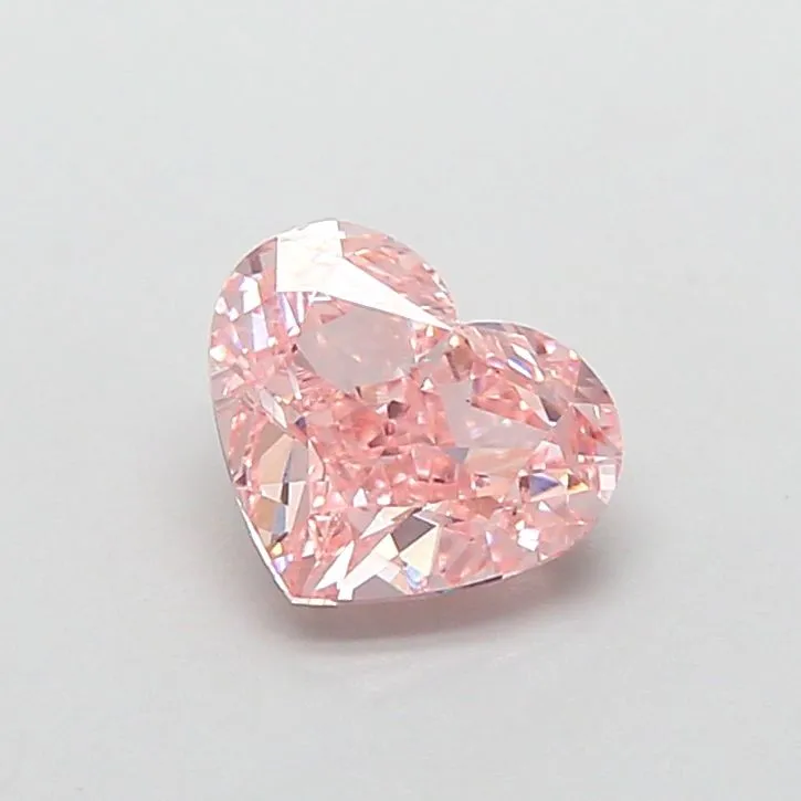1.04ct HEART Fancy Vivid Pink VS1 Coloured Lab diamond