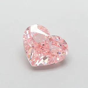 1.04ct HEART Fancy Vivid Pink VS1 Coloured Lab diamond