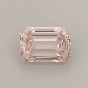 0.51ct EMERALD Fancy Intense Pink VVS2 Coloured Lab diamond