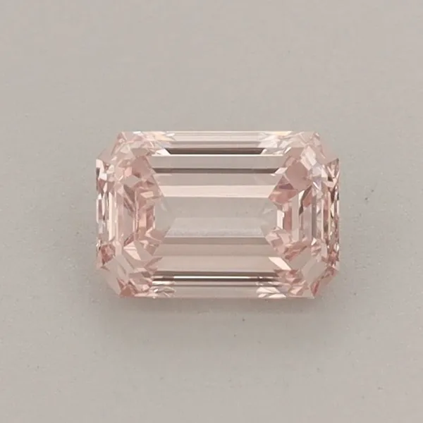 0.51ct EMERALD Fancy Intense Pink VVS2 Coloured Lab diamond