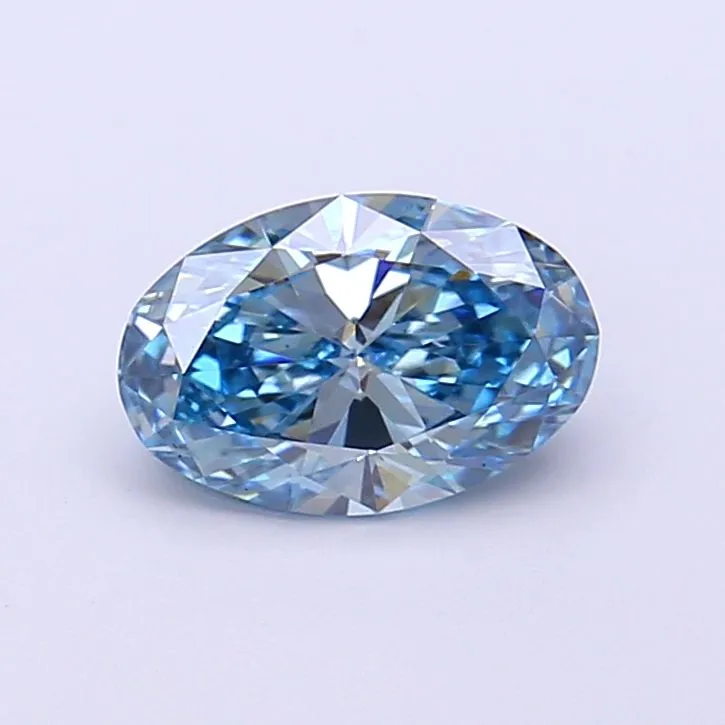 1.05ct OVAL Fancy Vivid Blue VVS2 Coloured Lab diamond