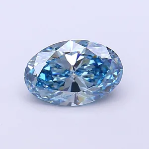 1.05ct OVAL Fancy Vivid Blue VVS2 Coloured Lab diamond