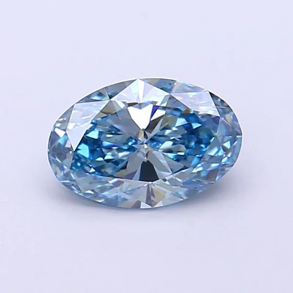 1.05ct OVAL Fancy Vivid Blue VVS2 Coloured Lab diamond