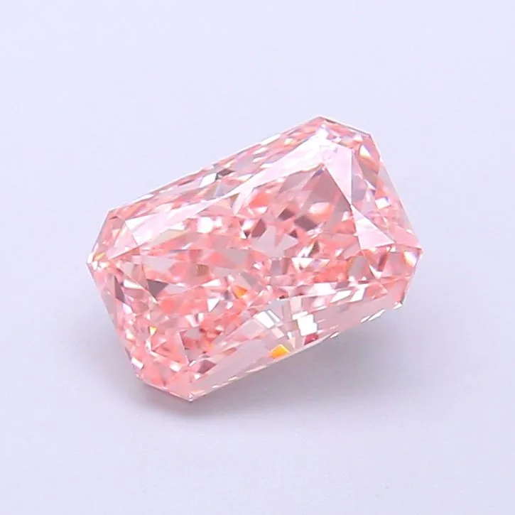 1.41ct RADIANT Fancy Vivid Pink VVS2 Coloured Lab diamond