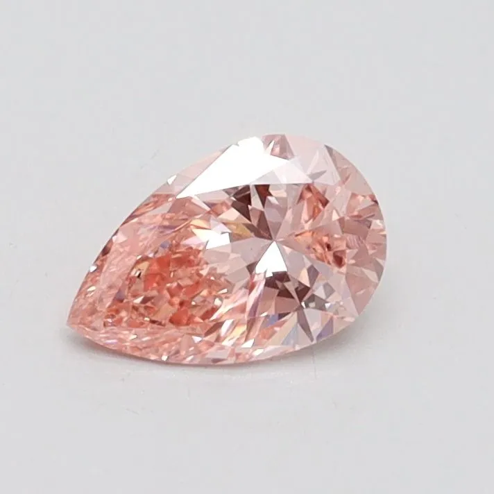 0.41ct PEAR Fancy Intense Pink VS2 Coloured Lab diamond